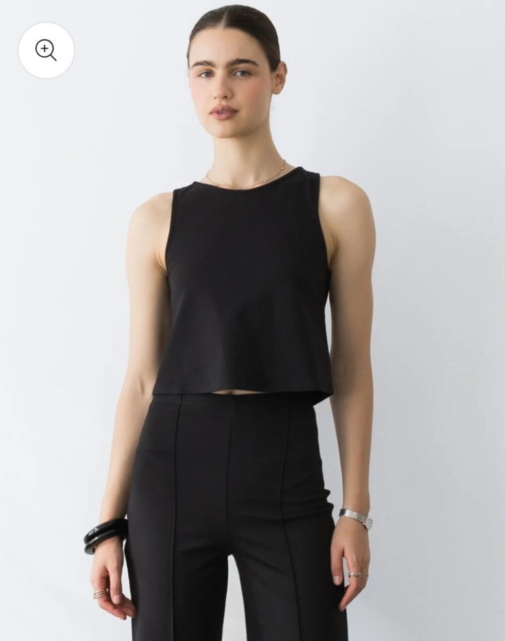Ripley Rader Women's Black Ponte Knit Tank Top Size 2 Small